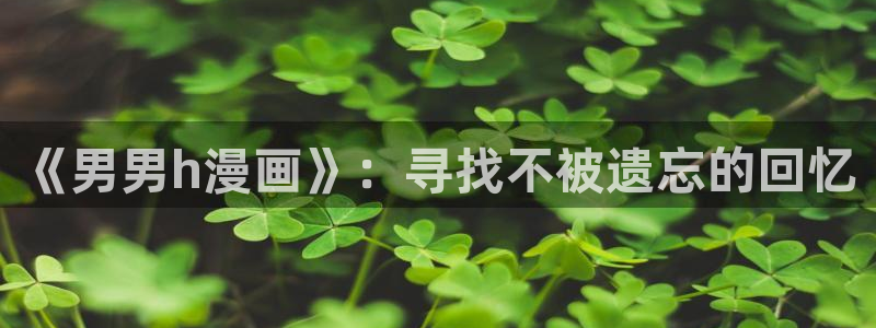 汗汗漫画网改名：《男男h漫画》：寻找不被遗忘的回忆