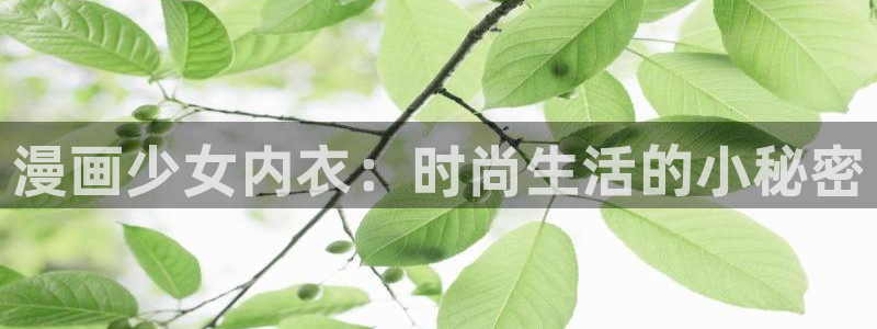 汗汗漫画首页在线：漫画少女内衣：时尚生活的小秘密